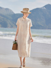 Load image into Gallery viewer, Elise Blooming Embroidery Dress