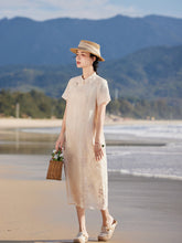 Load image into Gallery viewer, Elise Blooming Embroidery Dress