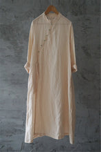 Load image into Gallery viewer, Linen Cheongsam Dress
