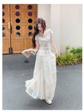 Load image into Gallery viewer, Vivienne 2-Piece Embroidered Frog-Buttons Cheongsam Set