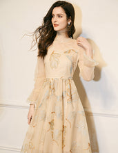 Load image into Gallery viewer, Apricot Embroider Dress