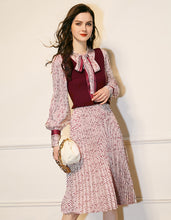 Load image into Gallery viewer, Knitting Printing Two-Piece