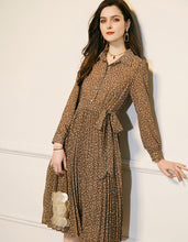 Load image into Gallery viewer, Brown Crimping Dress