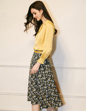 Load image into Gallery viewer, Yellow Satin Two-Piece