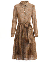 Load image into Gallery viewer, Brown Crimping Dress