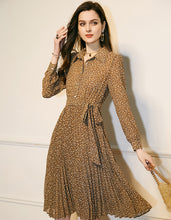 Load image into Gallery viewer, Brown Crimping Dress