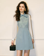 Load image into Gallery viewer, Houndstooth Splice Dress