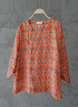 Load image into Gallery viewer, Orange Printed Top