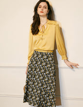 Load image into Gallery viewer, Yellow Satin Two-Piece