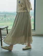 Load image into Gallery viewer, Distressed Versatile Twill Crinkle Skirt
