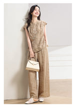 Load image into Gallery viewer, Imogen 2-Piece Plum Purple Khaki Giselle Set
