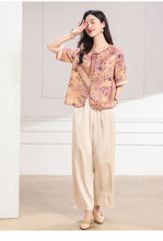 Muatkan imej ke dalam penonton Galeri, Larimar 2-Piece Light Purple Floral Shine Set
