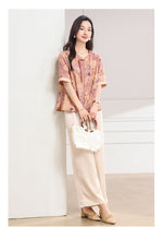 Muatkan imej ke dalam penonton Galeri, Larimar 2-Piece Light Purple Floral Shine Set
