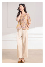 Muatkan imej ke dalam penonton Galeri, Larimar 2-Piece Light Purple Floral Shine Set
