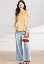 Load image into Gallery viewer, Melisande Peach Pink Jacquard Johanna Top
