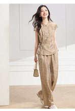 Load image into Gallery viewer, Imogen 2-Piece Plum Purple Khaki Giselle Set
