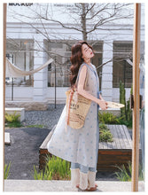 Load image into Gallery viewer, Carnation Charismatic Light Blue Lace Blouse Set Layered Scale Set
