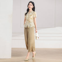 Load image into Gallery viewer, Diamond 2-Piece Floral Wide-Leg Pants Gina Top
