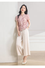 Load image into Gallery viewer, Diamond 2-Piece Floral Wide-Leg Pants Gina Top
