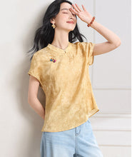 Load image into Gallery viewer, Melisande Peach Pink Jacquard Johanna Top
