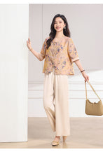 Muatkan imej ke dalam penonton Galeri, Larimar 2-Piece Light Purple Floral Shine Set
