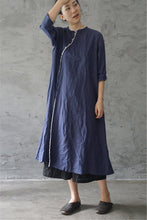 Load image into Gallery viewer, Linen Cheongsam Dress
