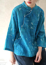 Load image into Gallery viewer, Crane Hibiscus Top (Turquoise)

