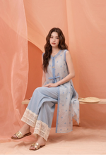 Load image into Gallery viewer, Carnation Charismatic Light Blue Lace Blouse Set Layered Scale Set
