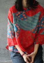 Load image into Gallery viewer, Red Sakura Print Zena Top
