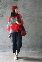 Load image into Gallery viewer, Red Sakura Print Zena Top
