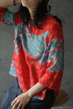 Load image into Gallery viewer, Red Sakura Print Zena Top
