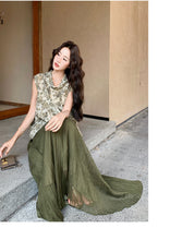 Load image into Gallery viewer, Johanna 2-Piece Vintage Print Vest Set Prestige
