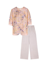 Muatkan imej ke dalam penonton Galeri, Larimar 2-Piece Light Purple Floral Shine Set
