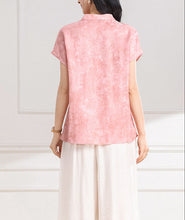Load image into Gallery viewer, Melisande Peach Pink Jacquard Johanna Top
