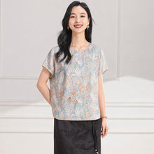 Load image into Gallery viewer, Kira Blue Purple Pattern Fabiana Top
