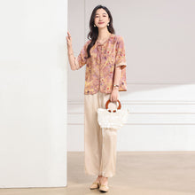 Muatkan imej ke dalam penonton Galeri, Larimar 2-Piece Light Purple Floral Shine Set
