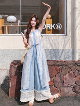 Load image into Gallery viewer, Carnation Charismatic Light Blue Lace Blouse Set Layered Scale Set
