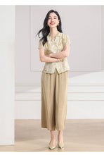 Load image into Gallery viewer, Diamond 2-Piece Floral Wide-Leg Pants Gina Top
