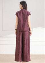 Load image into Gallery viewer, Imogen 2-Piece Plum Purple Khaki Giselle Set
