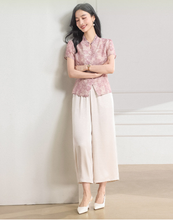 Load image into Gallery viewer, Diamond 2-Piece Floral Wide-Leg Pants Gina Top
