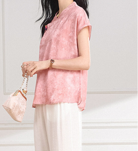 Load image into Gallery viewer, Melisande Peach Pink Jacquard Johanna Top
