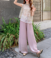 Load image into Gallery viewer, Wilhelmina 2-Piece Sequined Embroidered Vest Set Ensemble
