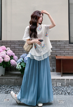 Load image into Gallery viewer, Brilliance 2-Piece Embroidered Floral Vina Set

