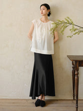 Load image into Gallery viewer, Jasper Sumptuous Top White Embroidered Monarch Tempo
