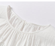 Load image into Gallery viewer, Jasper Sumptuous Top White Embroidered Monarch Tempo
