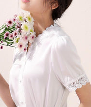 Load image into Gallery viewer, Laura&#39;s Lace Trimmed Blouse
