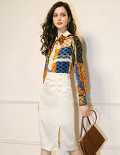 Muatkan imej ke dalam penonton Galeri, Stylish Orange Two-Piece
