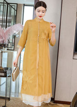 Load image into Gallery viewer, Floral Embroidery 2-pieces Hanfu Causal Dress Traiditonal Chinese Costume
