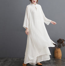 Load image into Gallery viewer, Signature Cotton Loose Hanfu Tea Gown Two-piece Traditional Chinese Costume
