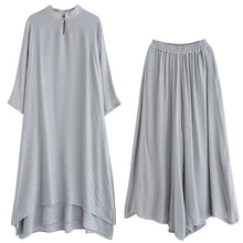 Load image into Gallery viewer, Signature Cotton Loose Hanfu Tea Gown Two-piece Traditional Chinese Costume
